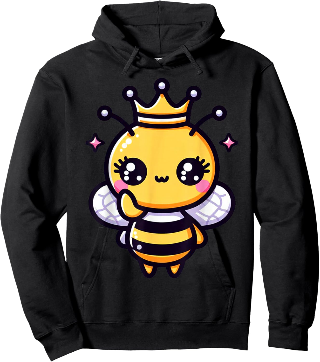 Queen Bee Crown Women Men Girls Honey Hive Bee Keeper Bee Hoodie - Hoodie | Black