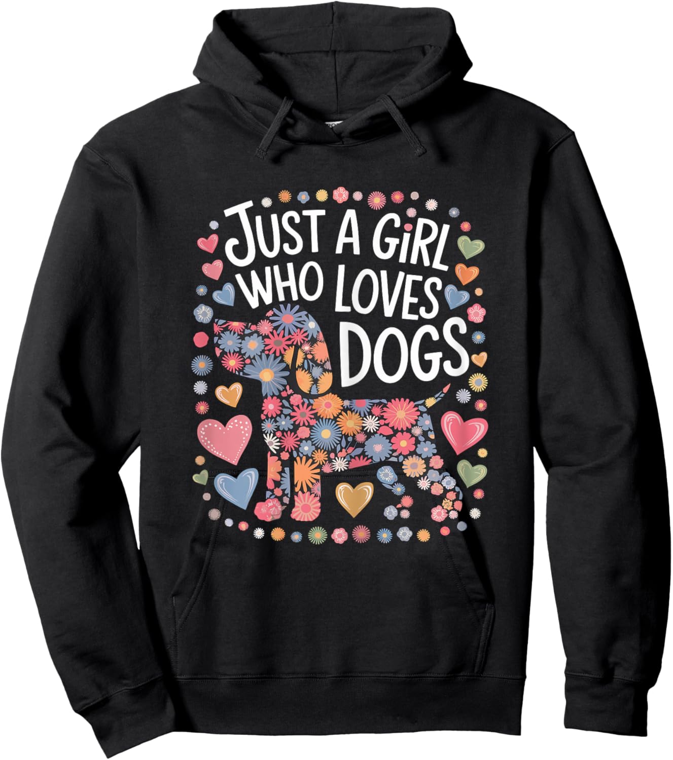 Just a Girl who loves Dogs Hoodie - Hoodie | Black