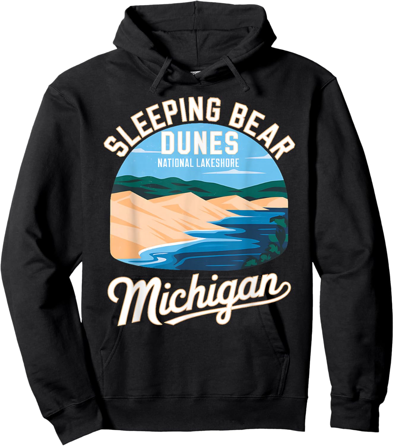 Explore Sleeping Bear Dunes Michigan National Park Adventure Hoodie - Hoodie | Black