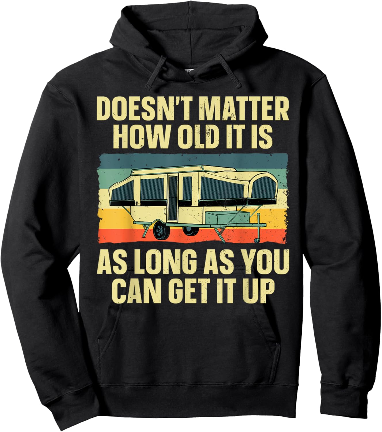 Best Pop Up Camper Art Women Pop Up Trailer Camping Hoodie - Hoodie | Black