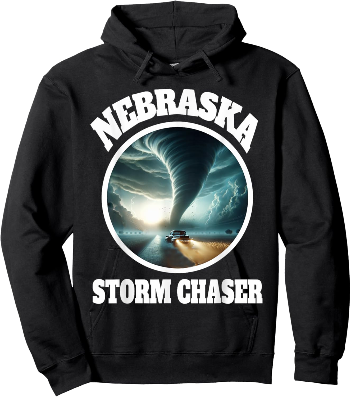 Nebraska Storm Chaser Meteorologist Tornado Weather Watcher Hoodie - Hoodie | Black