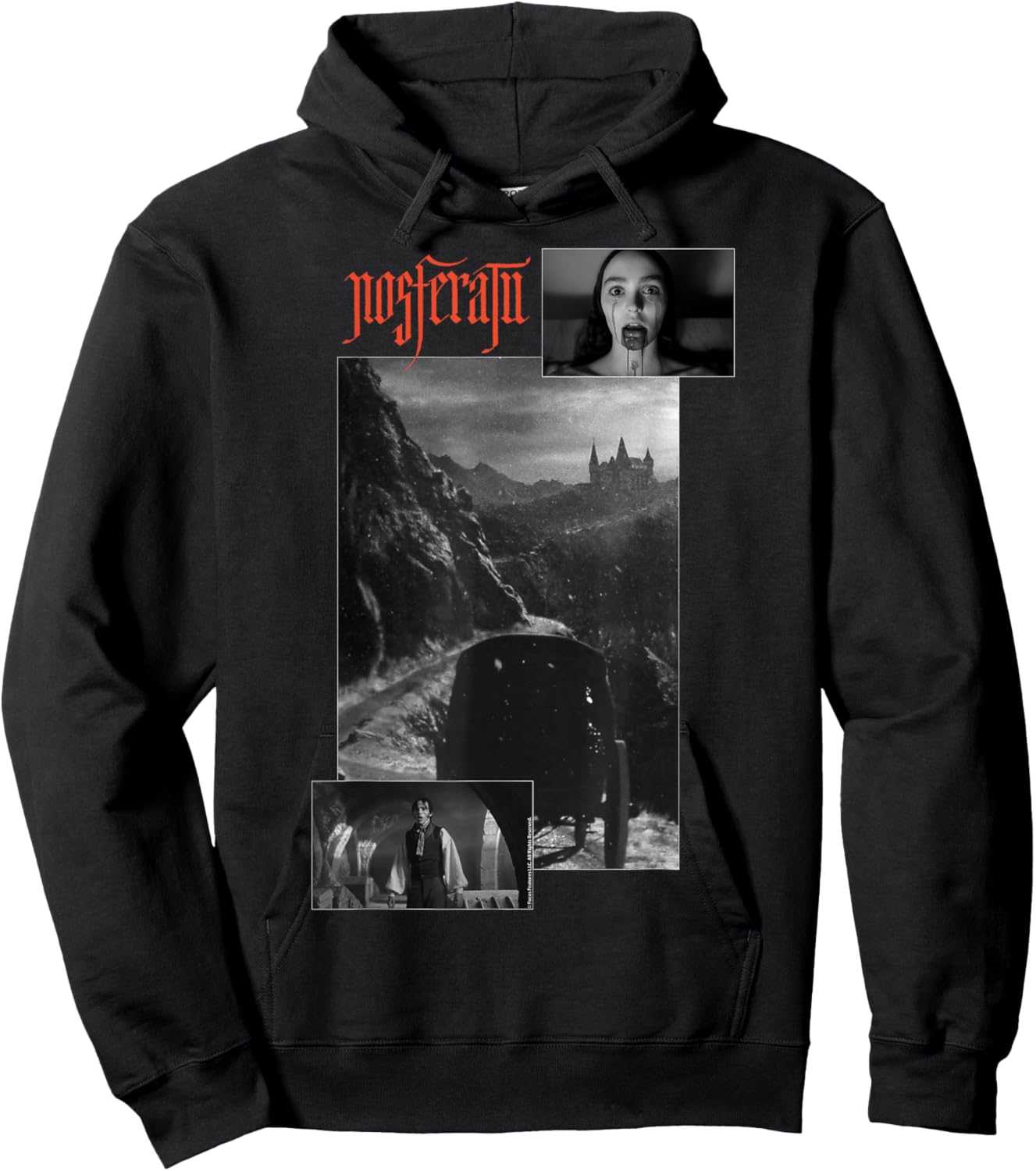 Nosferatu , Black, Small, Short Sleeve, Classic Fit, Horror Movie Graphic, Polyester Hoodie - Hoodie | Black