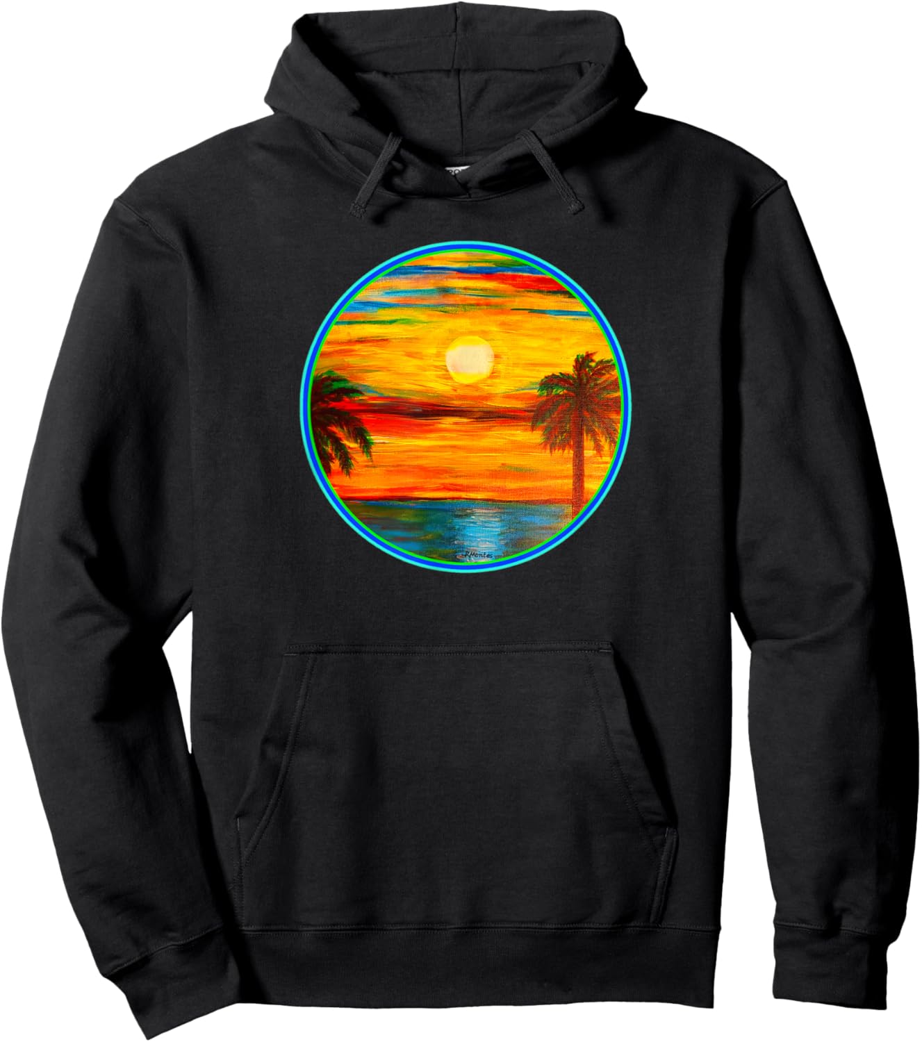 Pyram's Heart Rustic Design- My dream of Sunset Hoodie - Hoodie | Black