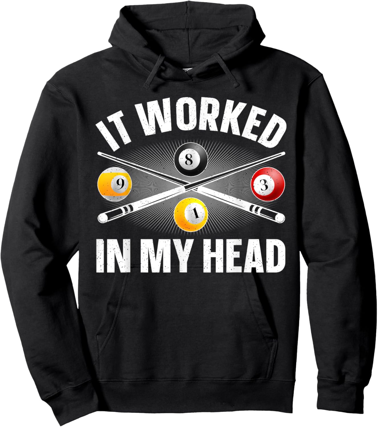 Funny Pool Design Women Billiards Lover Pool Player Hoodie - Hoodie | Black