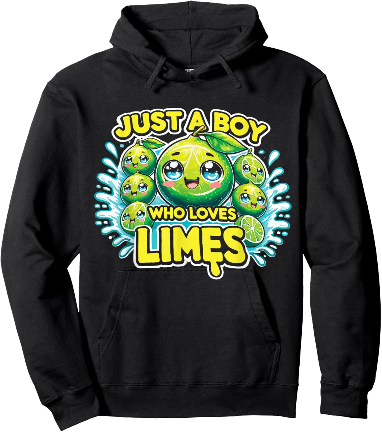 Summer Lime Fruit Just A Boy Who Loves Limes Hoodie - Hoodie | Black
