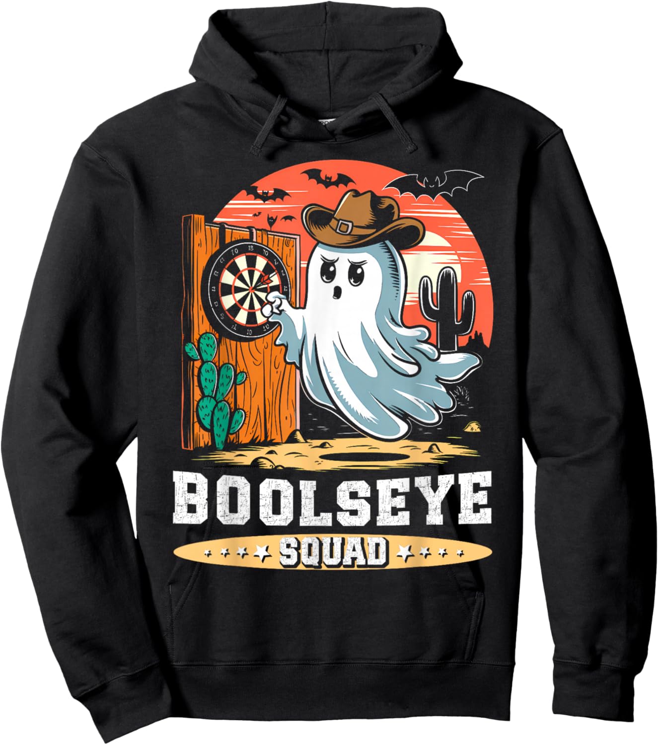 Boolseye Squad Halloween Darts Ghost Bullseye Player Darts Hoodie - Hoodie | Black