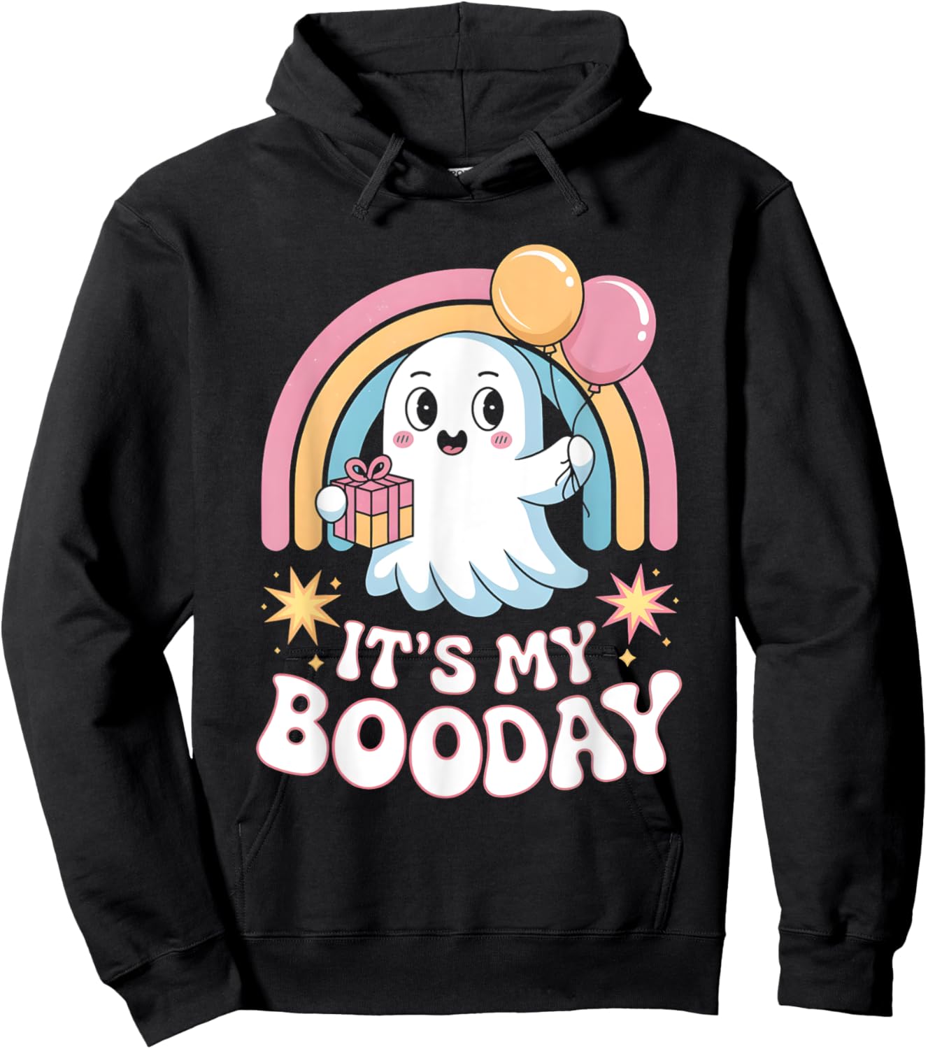 It's My Booday Halloween Ghost Costume For Kids Toddlers Hoodie - Hoodie | Black