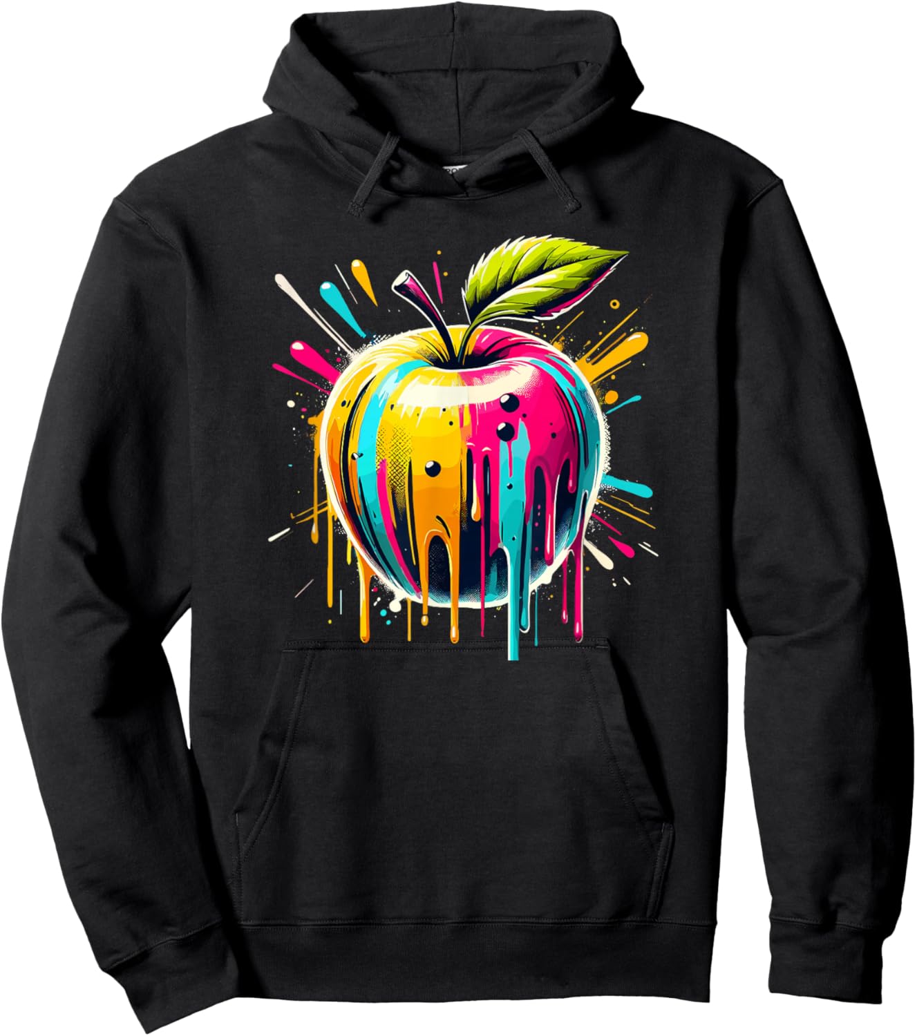 Colorful Pop Art Apple Apples Hoodie - Hoodie | Black