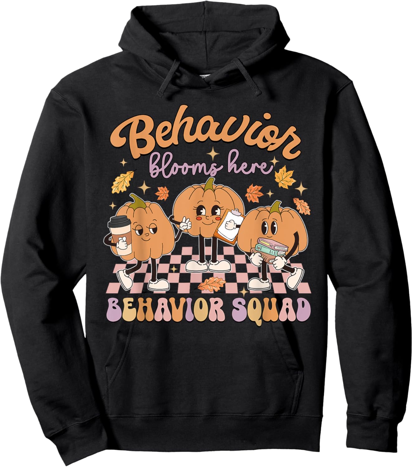 Behavior Blooms Here Behavior Squad Pumpkin Day Hoodie - Hoodie | Black
