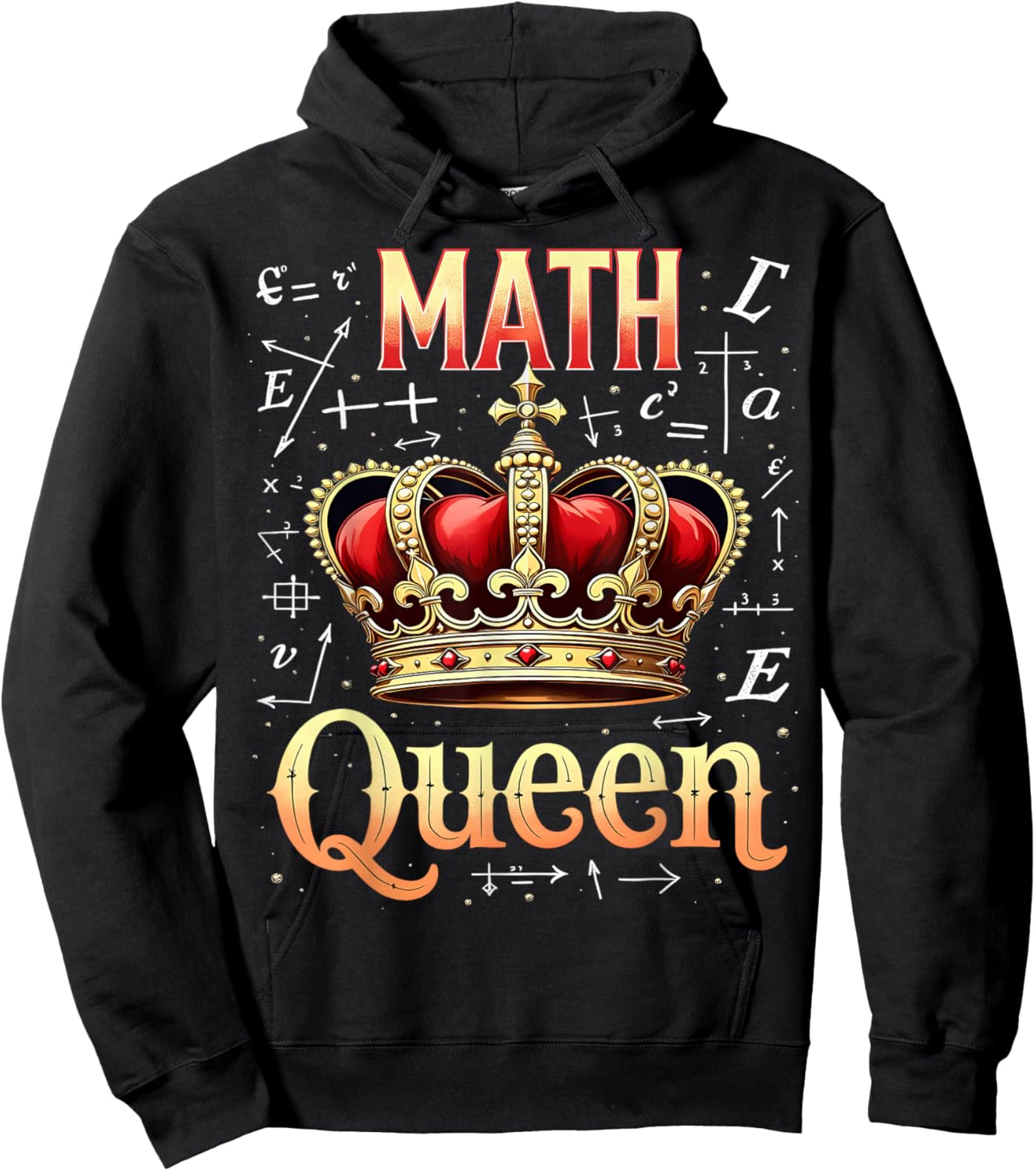 Math Queen Crown Funny Math Lover Hoodie - Hoodie | Black