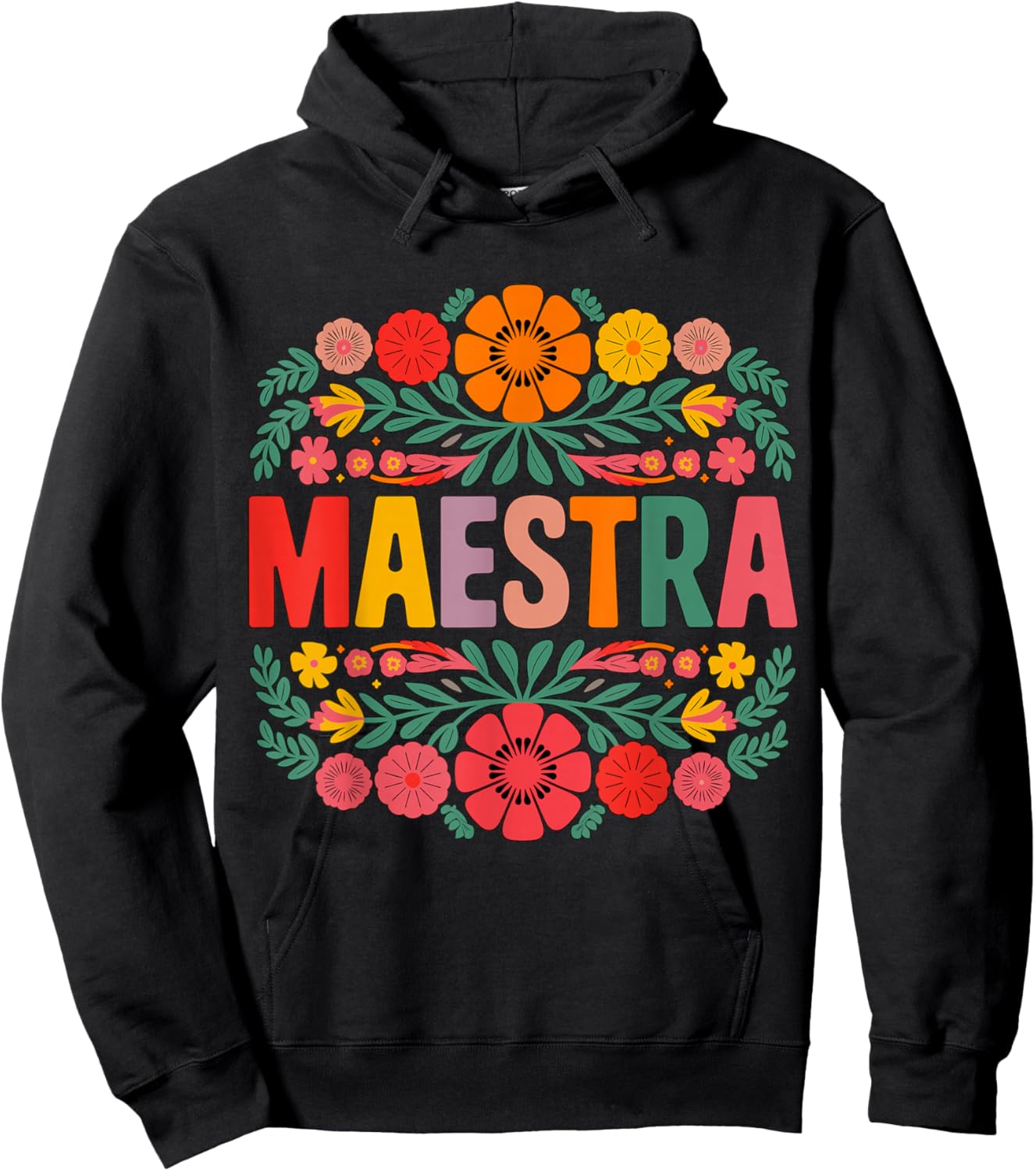 Maestra Spanish Teacher Bilingual Hoodie - Hoodie | Black