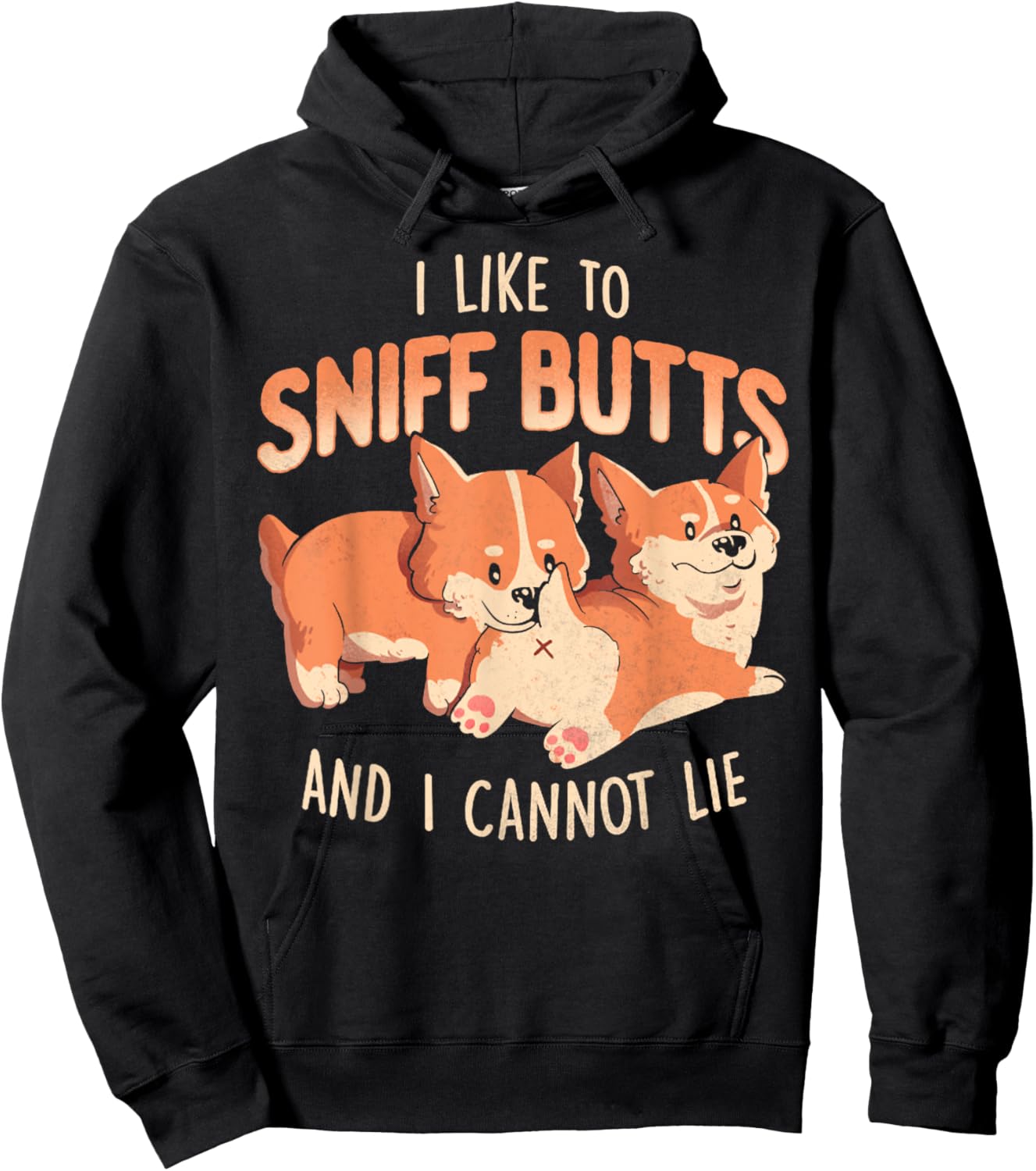 Vintage I Like To Sniff Butts Funny Cute Lazy Dog Gift Women Hoodie - Hoodie | Black