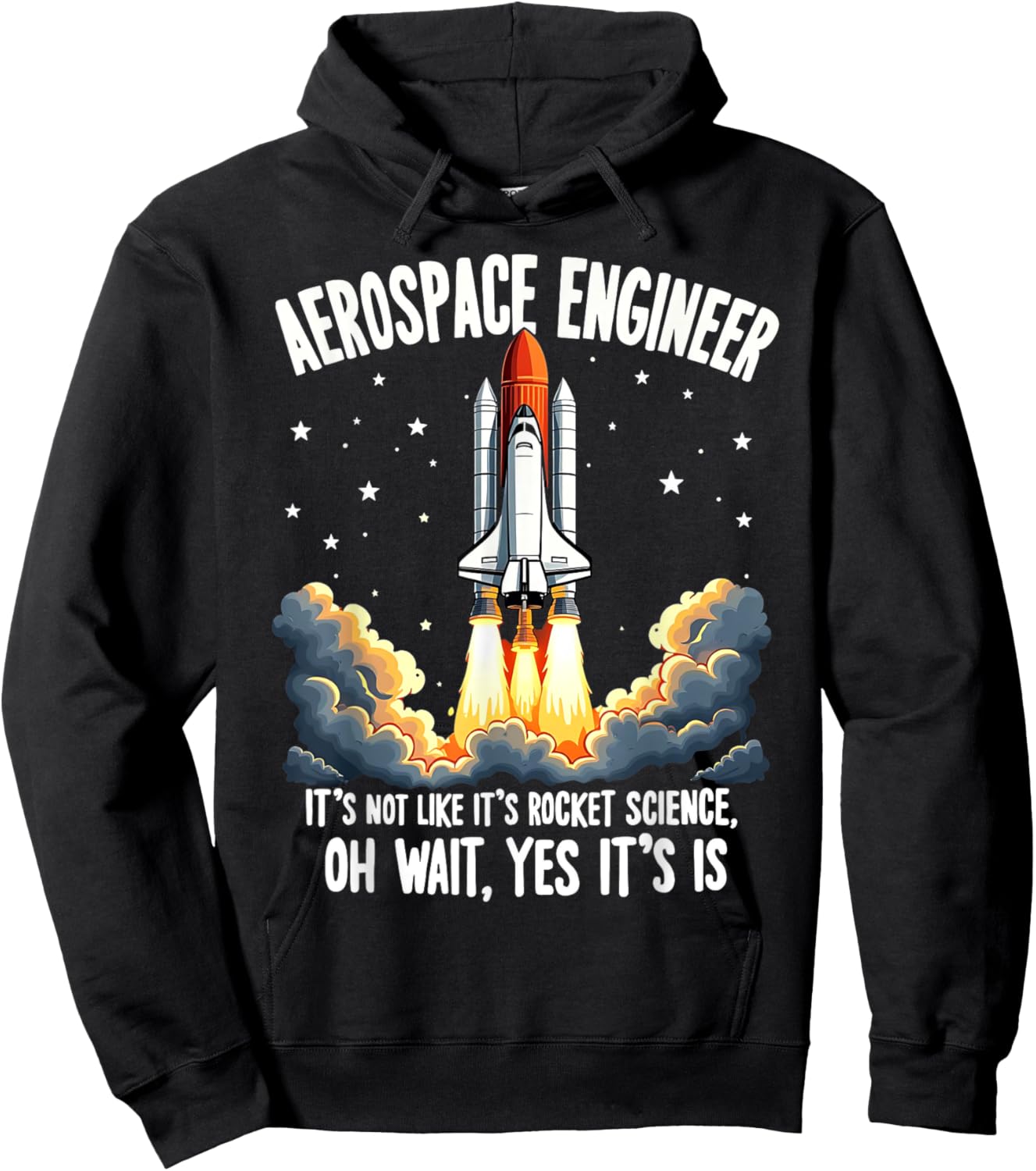 Cool Aerospace Engineer Women Rocket Scientist Space Hoodie - Hoodie | Black