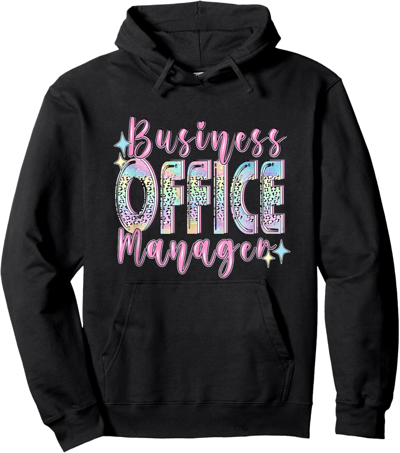 Business Office Manager Funny Front Teamwork Regional Squad Hoodie - Hoodie | Black
