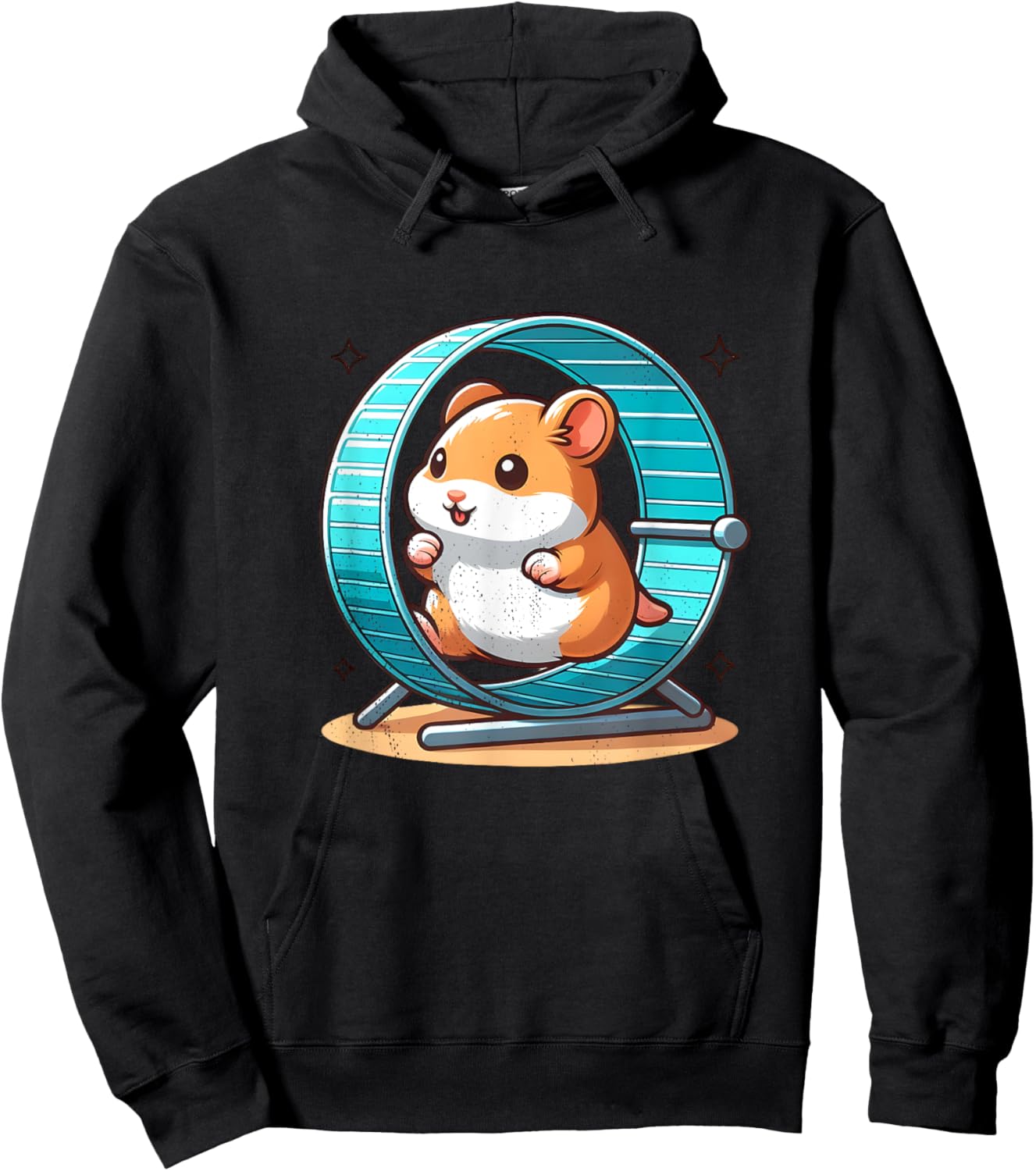 Hamster Running in Wheel Hoodie - Hoodie | Black