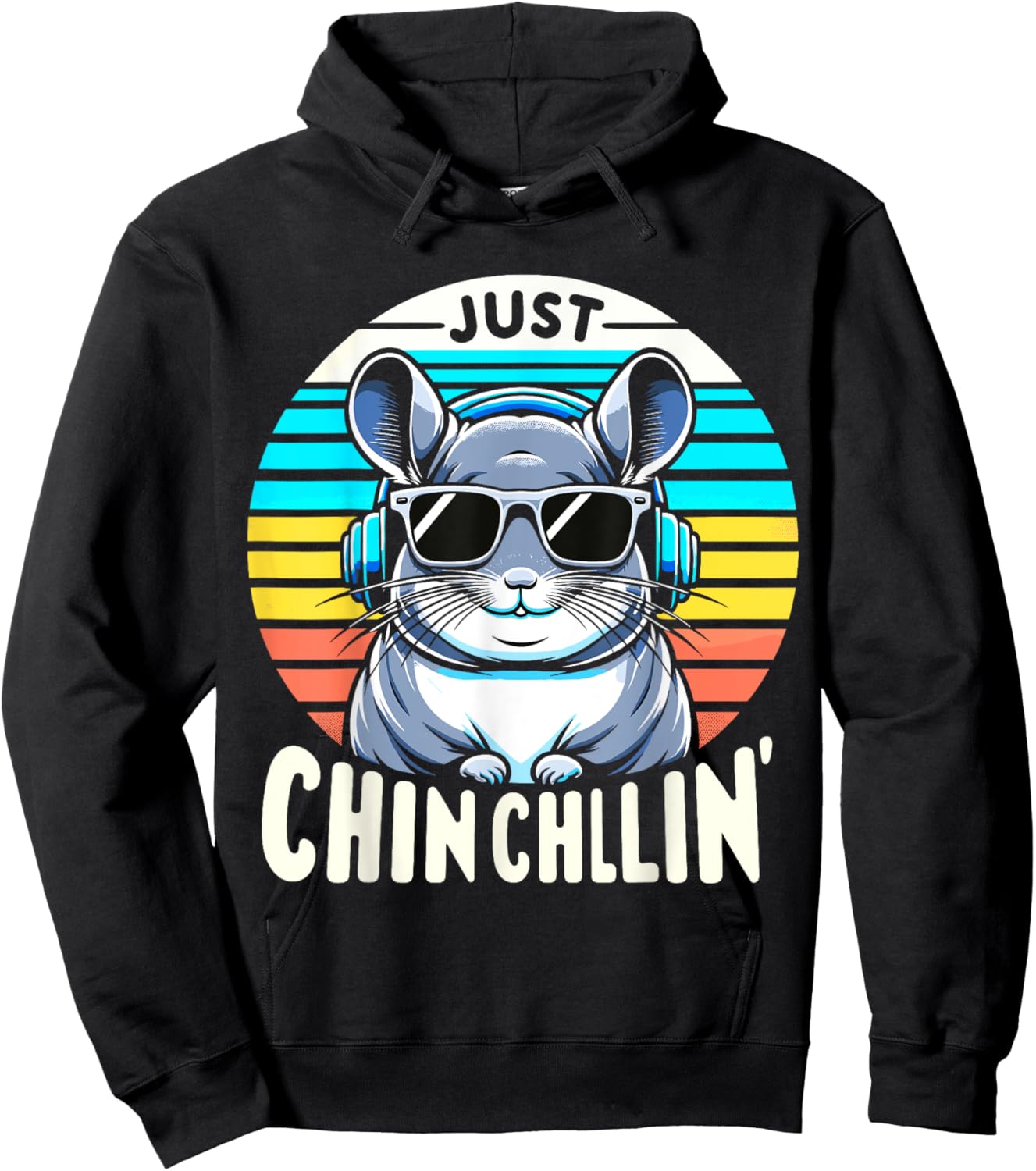 Just Chin Chillin Chinchilla Hoodie - Hoodie | Black