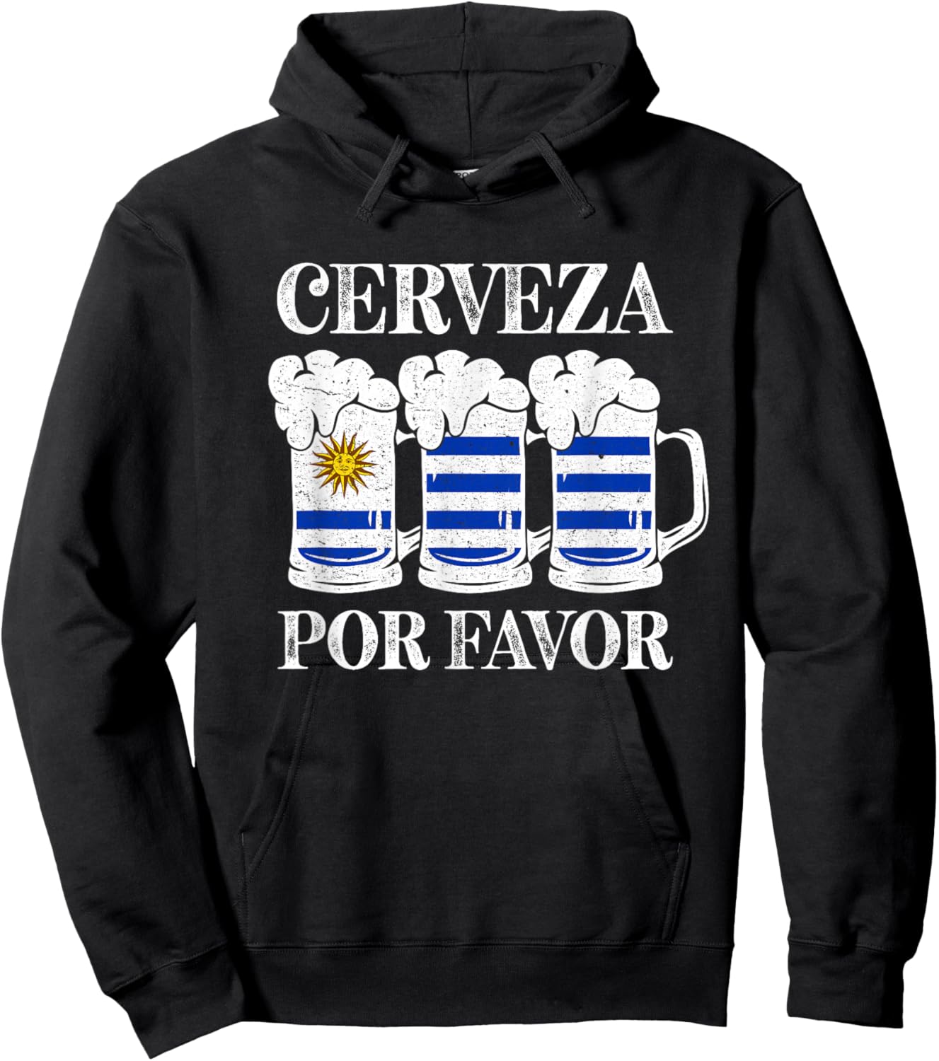 Cerveza Por Favor Funny Uruguay Party Uruguayan Beer Festival Hoodie - Hoodie | Black