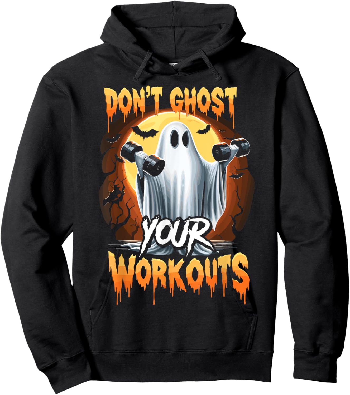 Halloween Gym Don’T Ghost Your Workouts Halloween Workout Hoodie - Hoodie | Black