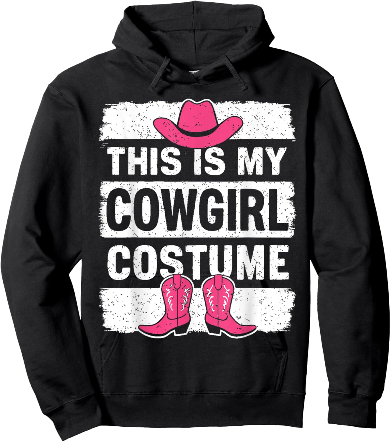 Western Cowgirl Outfit This Is My Cowgirl Costume Hoodie - Hoodie | Black