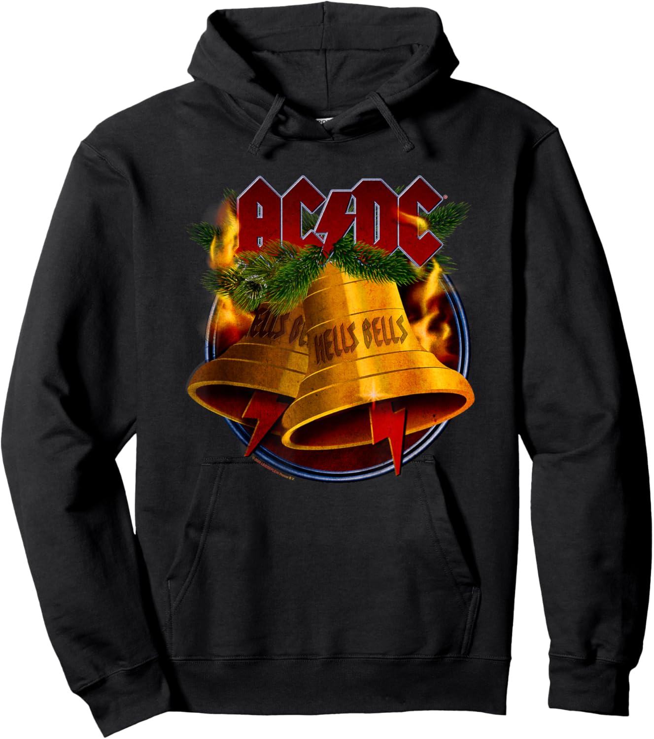 Official AC/DC Hells Bells Christmas Music Merch for Fans Hoodie - Hoodie | Black