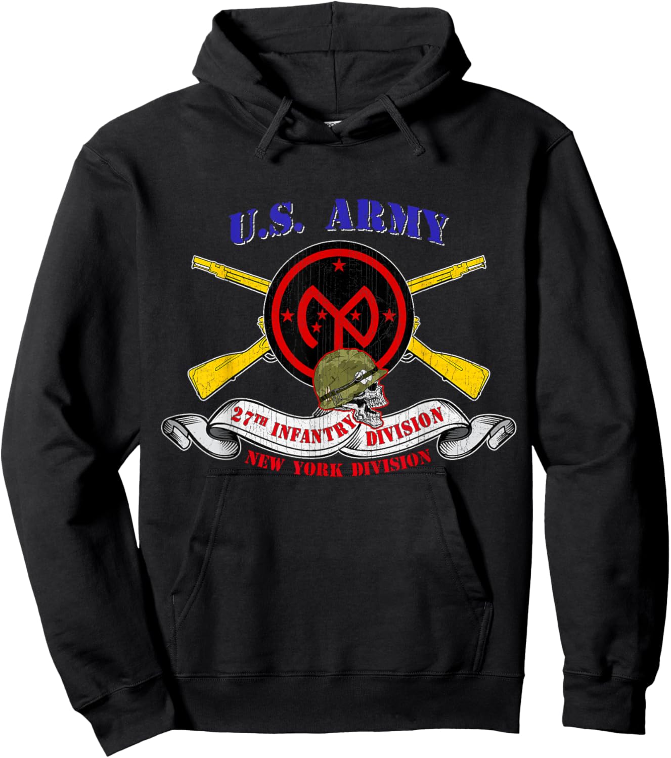 27th Infantry Division 27th ID Veteran New York Division Hoodie - Hoodie | Black