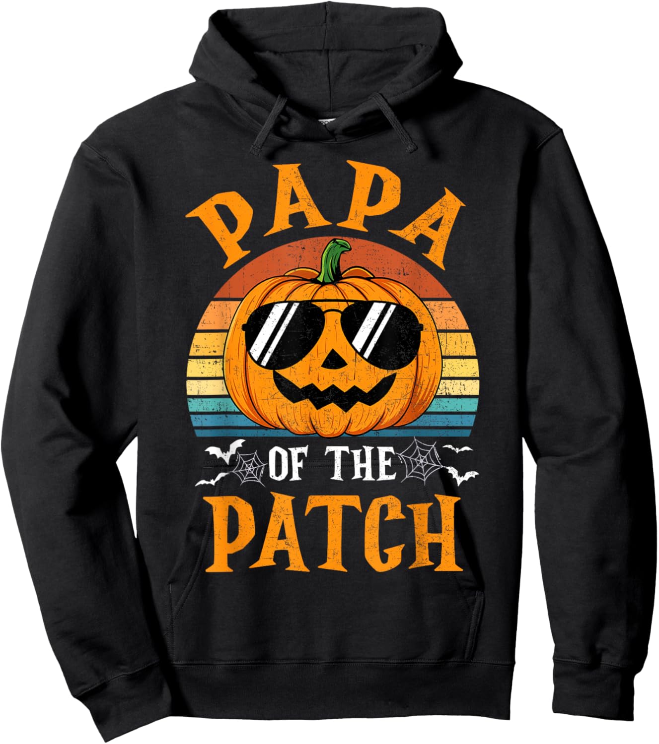 Pumpkin Papa Of The Patch Halloween Costume Family Hoodie - Hoodie | Black