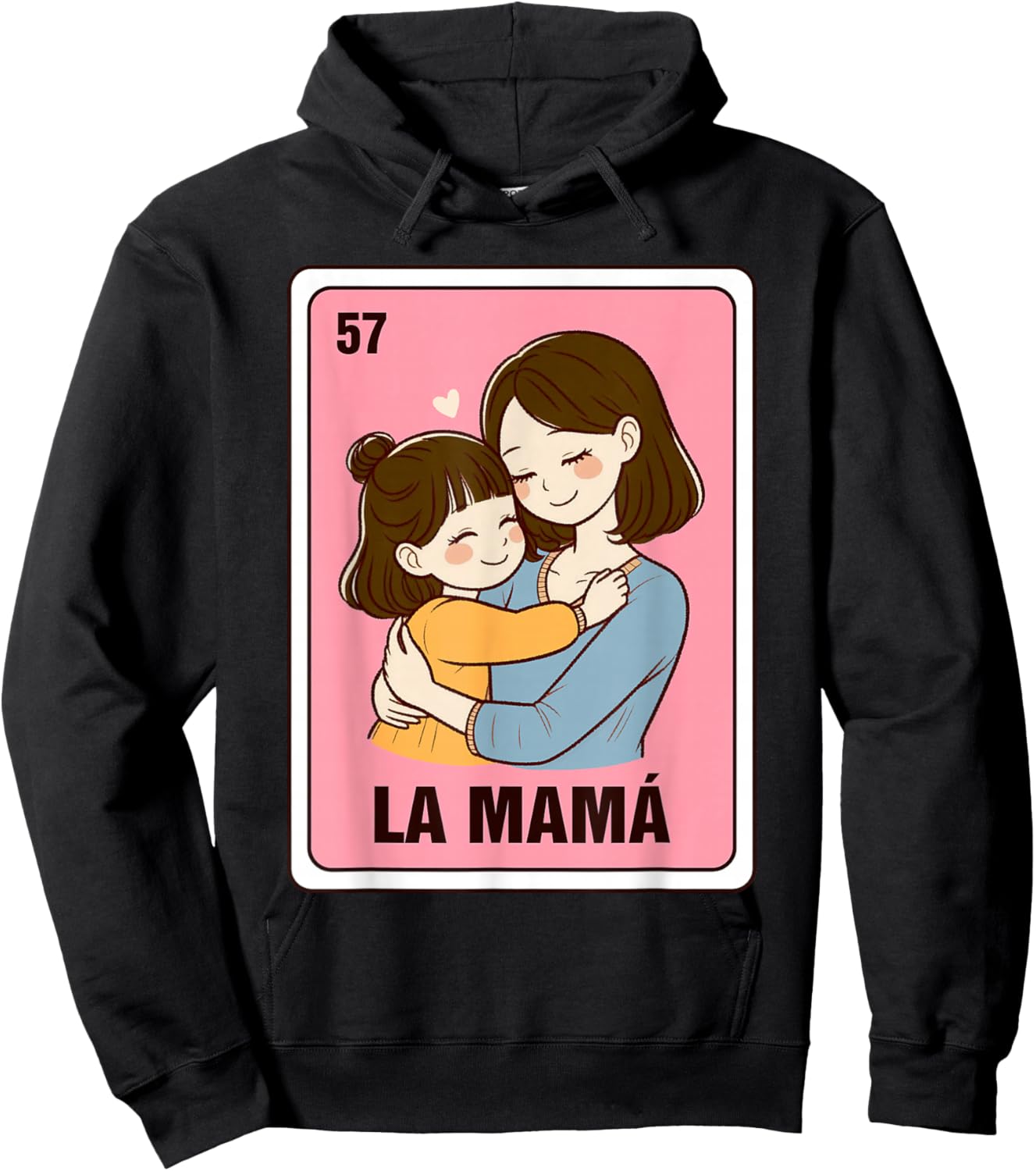 Mexican Mom Daughter Mother’s Day La Mama Mexican Bingo Card Hoodie - Hoodie | Black
