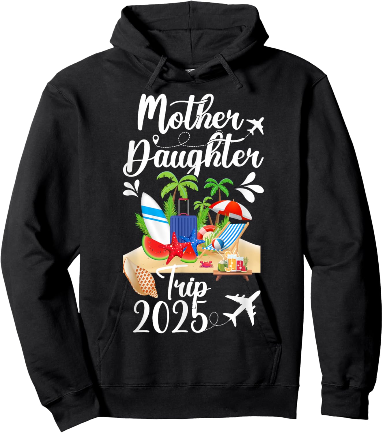 Mother Daughter Trip 2025 Mom Daughter Vacation Travel 2025 Hoodie - Hoodie | Black