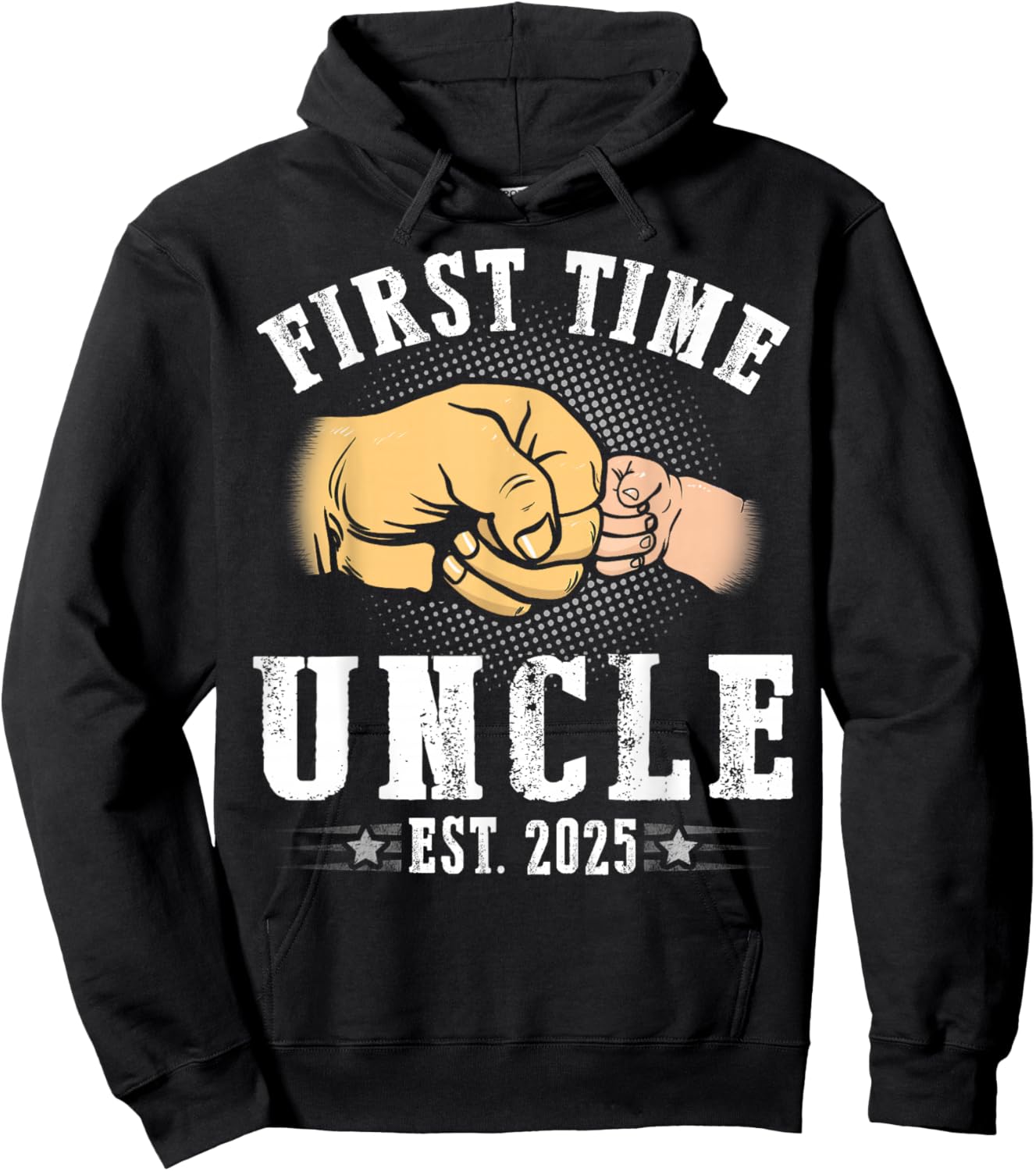 First time Uncle Est 2025 Father's Day Soon To Be Uncle Hoodie - Hoodie | Black