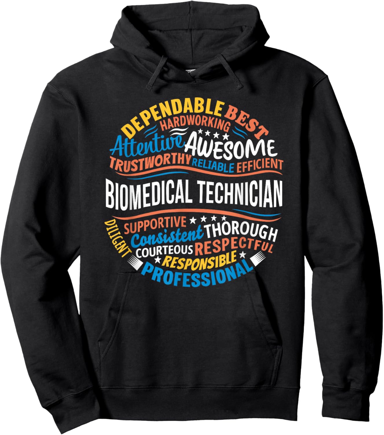 Biomedical Technician Shirts Funny Appreciation Day Gifts Hoodie - Hoodie | Black