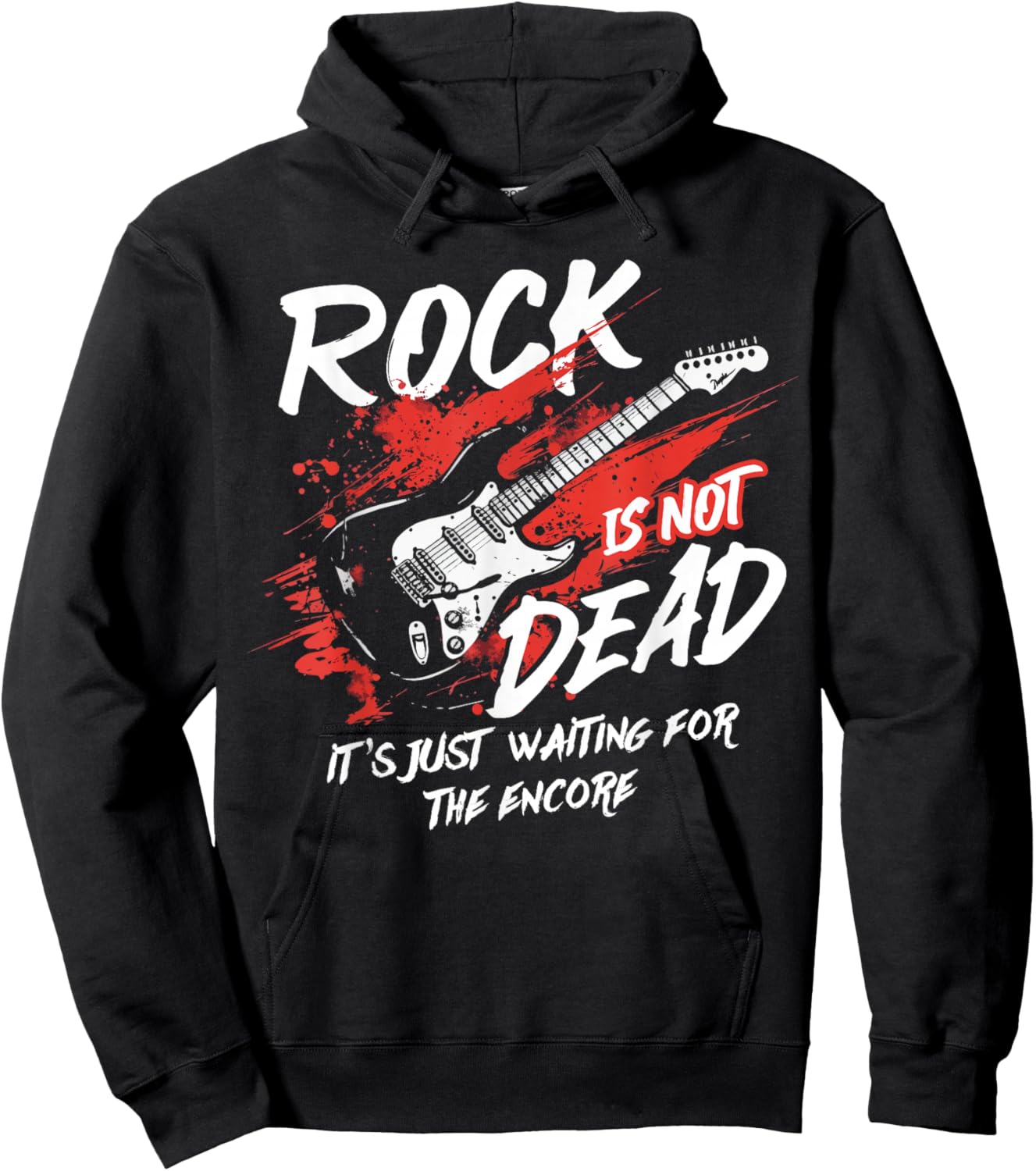 Rock Music Is Not Dead It's Just Waiting Hoodie - Hoodie | Black