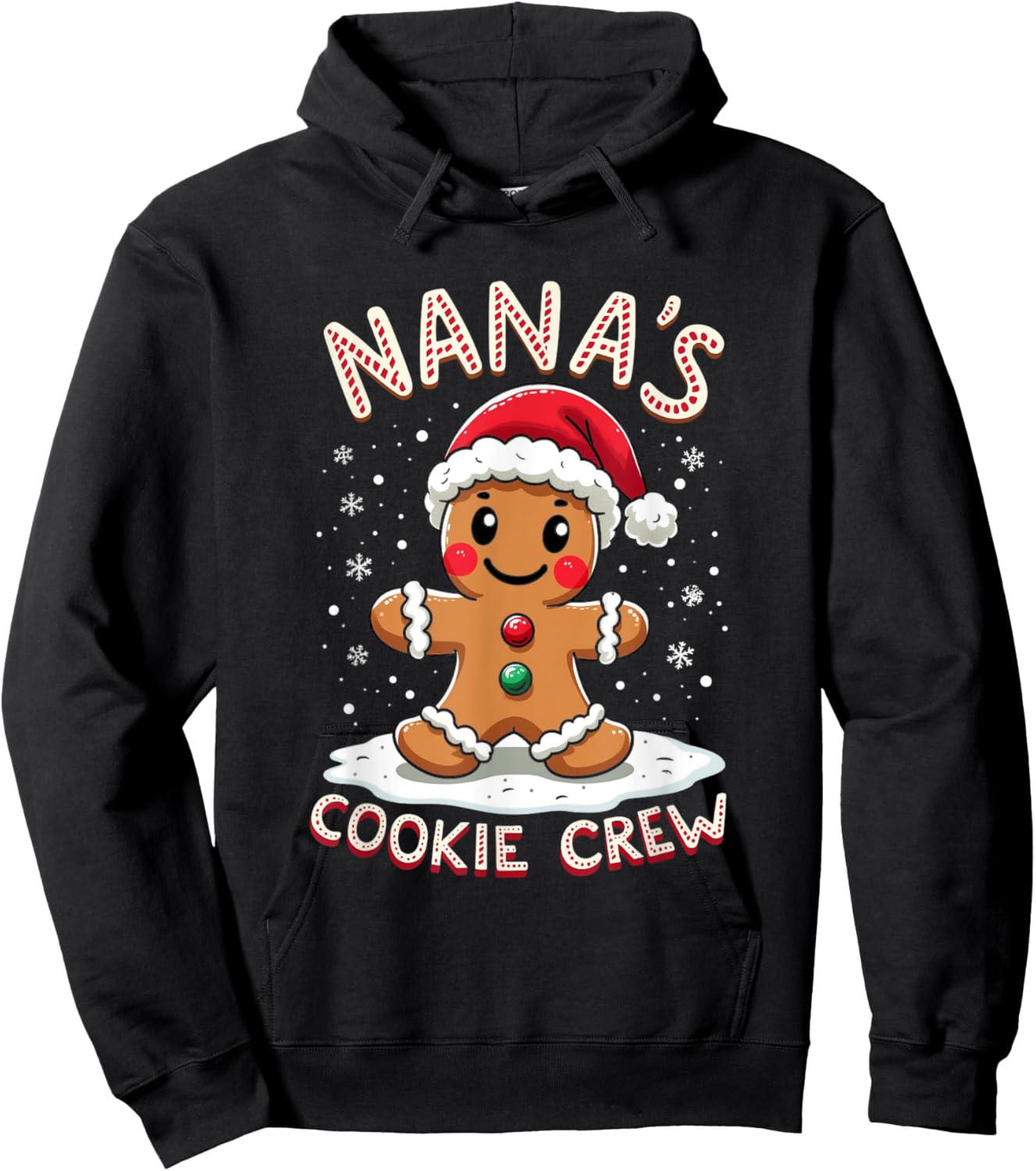 NANA'S COOKIE CREW Holiday Gingerbread Hoodie - Hoodie | Black