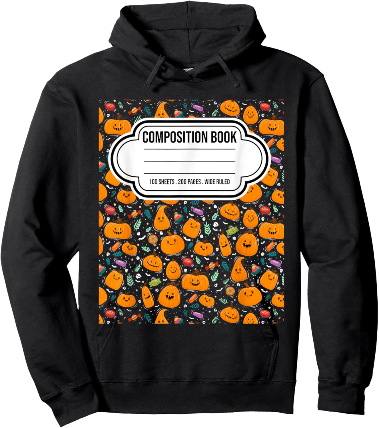 Composition Notebook Shirt Group Halloween Costume - Black, Small - Halloween Costume for Teachers, Students, Book Lovers - Short Sleeve, , Classic Fit, -Adults & Kids Hoodie - Hoodie | Black