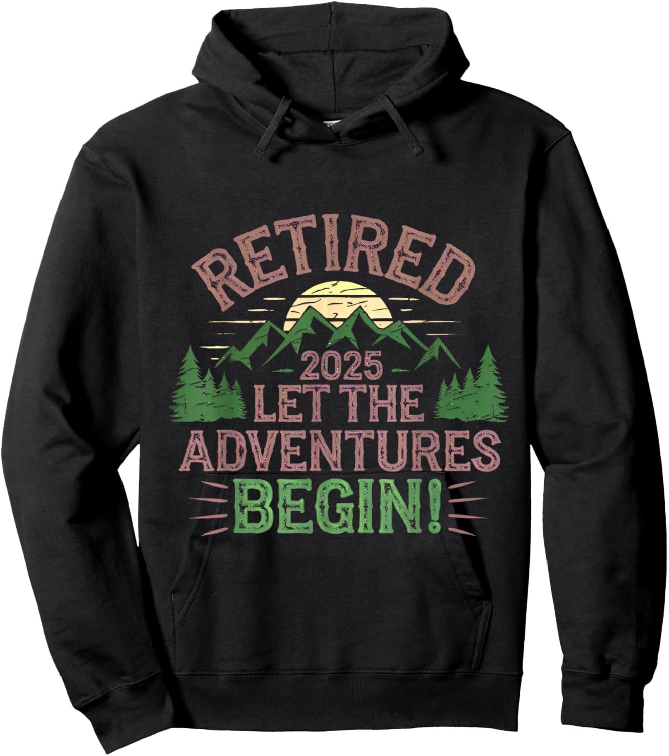 Retired 2025 Let the Adventures Begin Nature Design Hoodie - Hoodie | Black