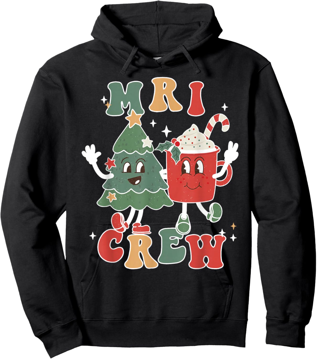 Christmas MRI Tech Crews Coffee Latte Xmas MRI Technologist Hoodie - Hoodie | Black