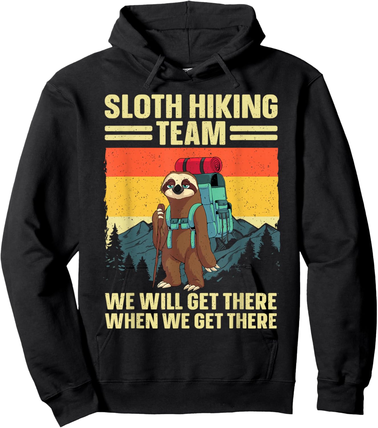 Funny Hiking Themed Women Kids Hiker Hike Gag Hiking Hoodie - Hoodie | Black