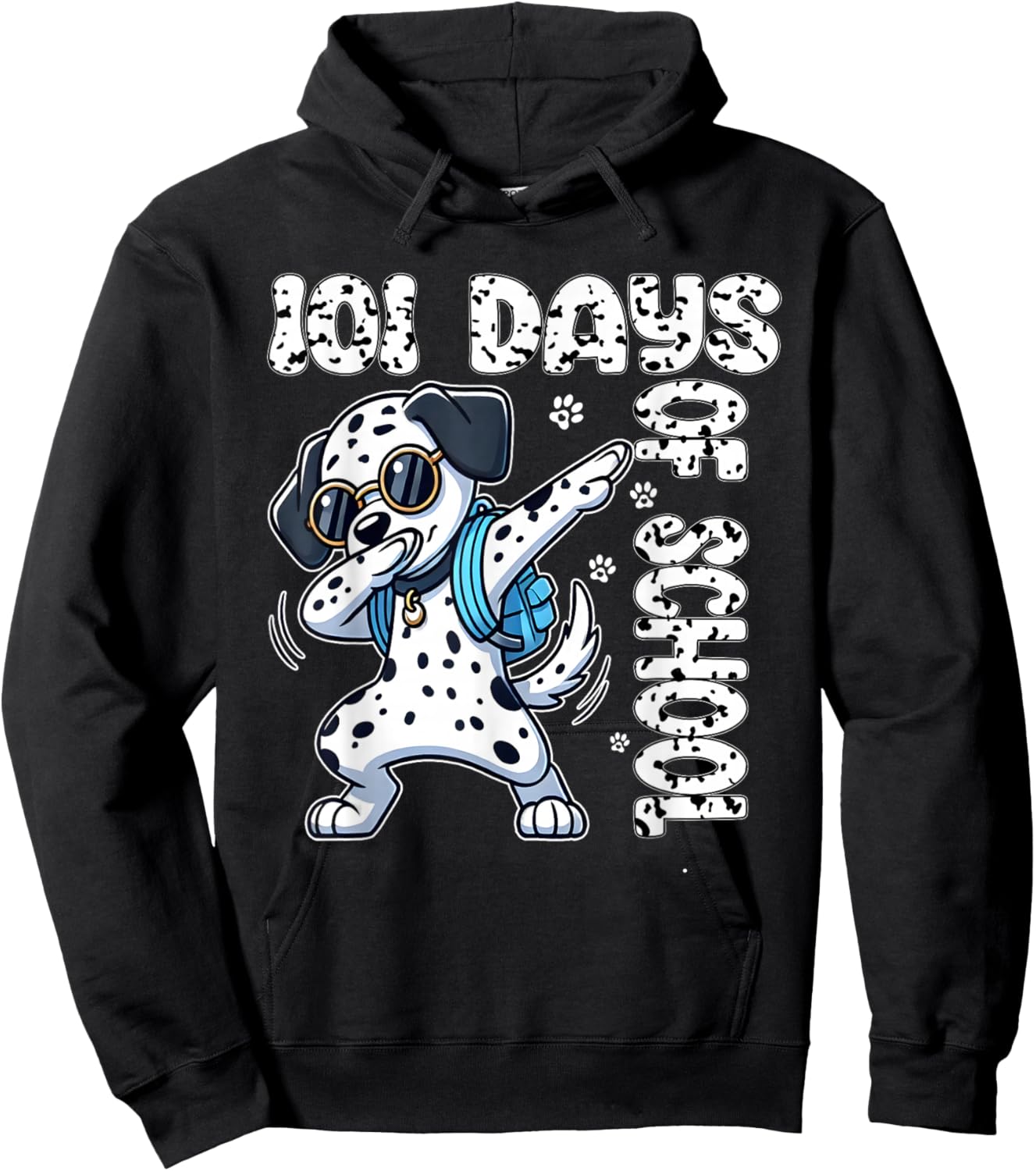 100 Days Of School Dalmatian Dog Boy Kid 100th Day Of School Hoodie - Hoodie | Black