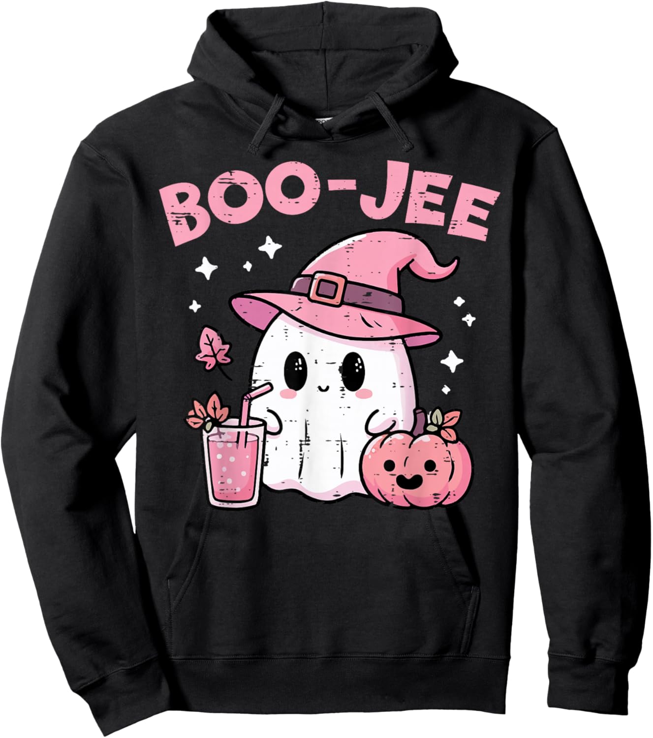 Halloween Bougie Ghost Boo Jee Boujee Costume Women Girls Hoodie - Hoodie | Black