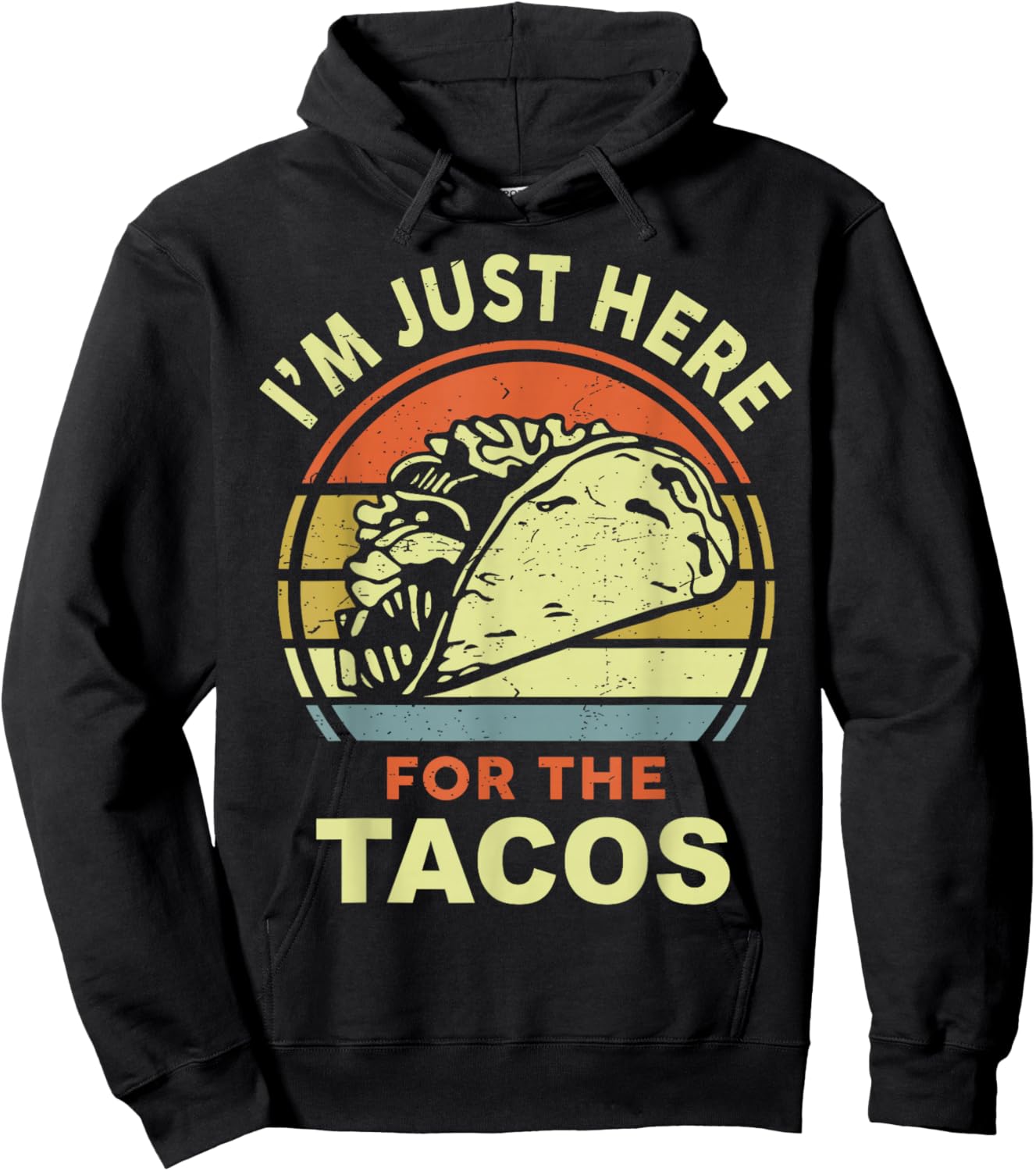 Funny Just Here For Tacos Cinco Mayo Mexican Tuesday Women Hoodie - Hoodie | Black