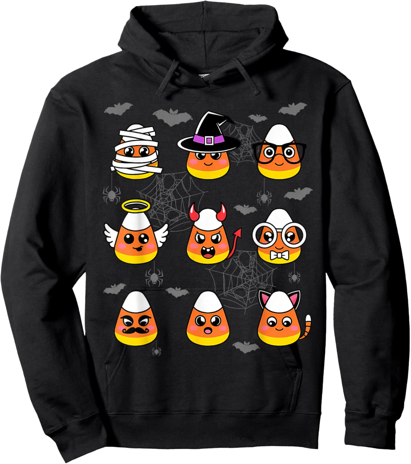 Candy Corn Costume Characters - Cute Halloween Kids Hoodie - Hoodie | Black
