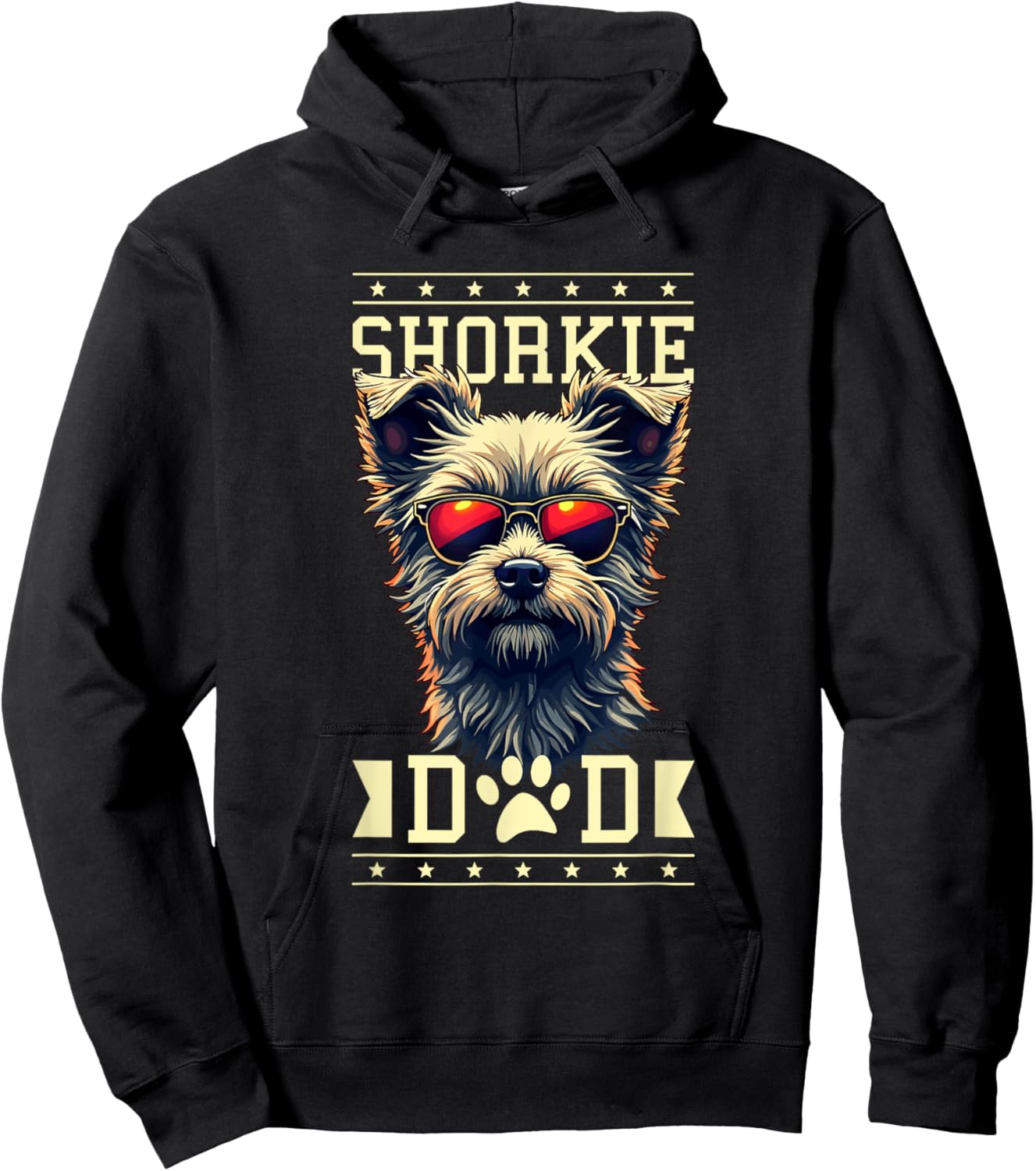 Shorkie Dad Shorkies Shih Tzu Yorkshire Terrier Hoodie - Hoodie | Black