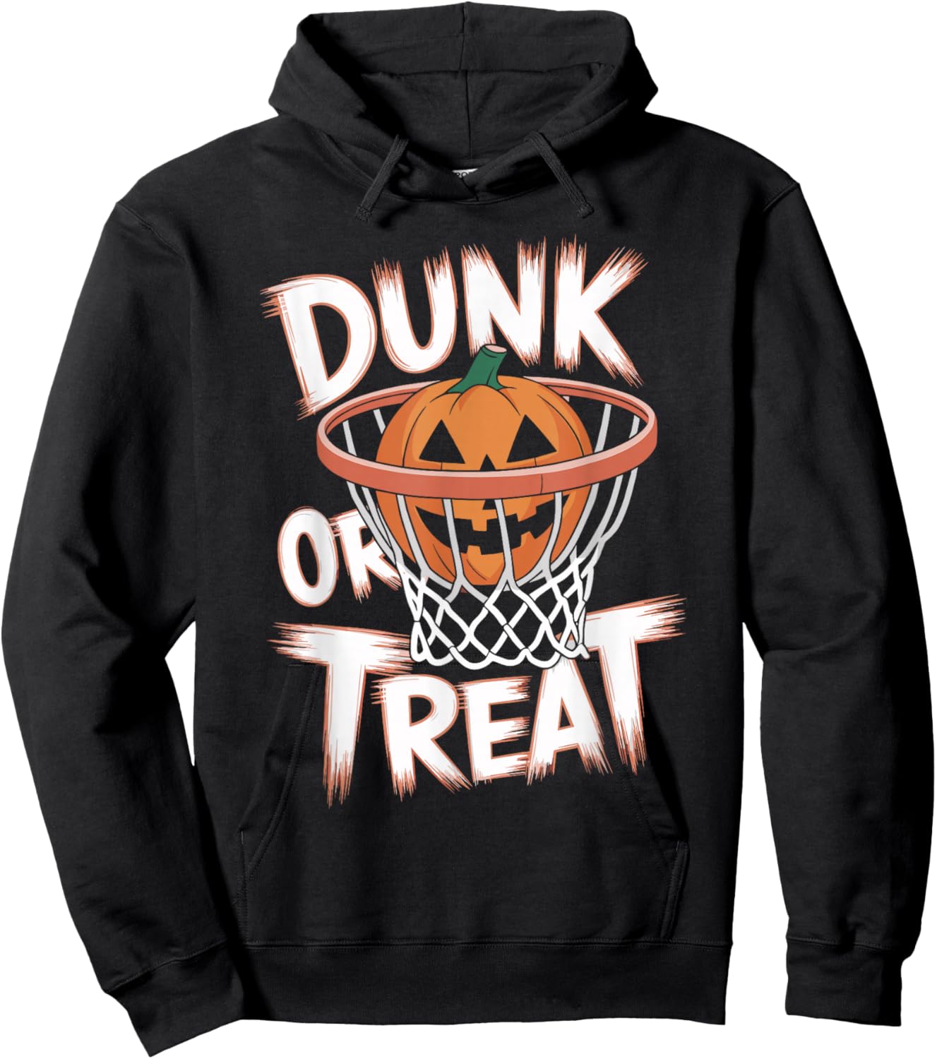 Dunk or Treat Halloween Basketball T Shirt Spooky Basketball Hoodie - Hoodie | Black