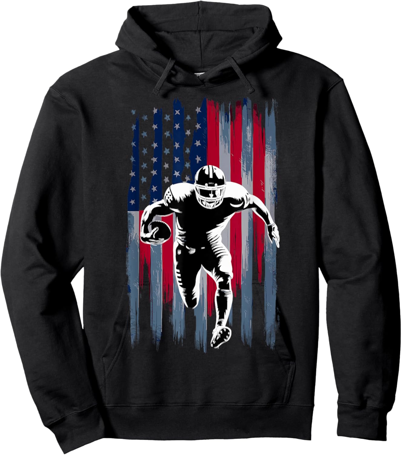 American Football Flag Hoodie - Hoodie | Black