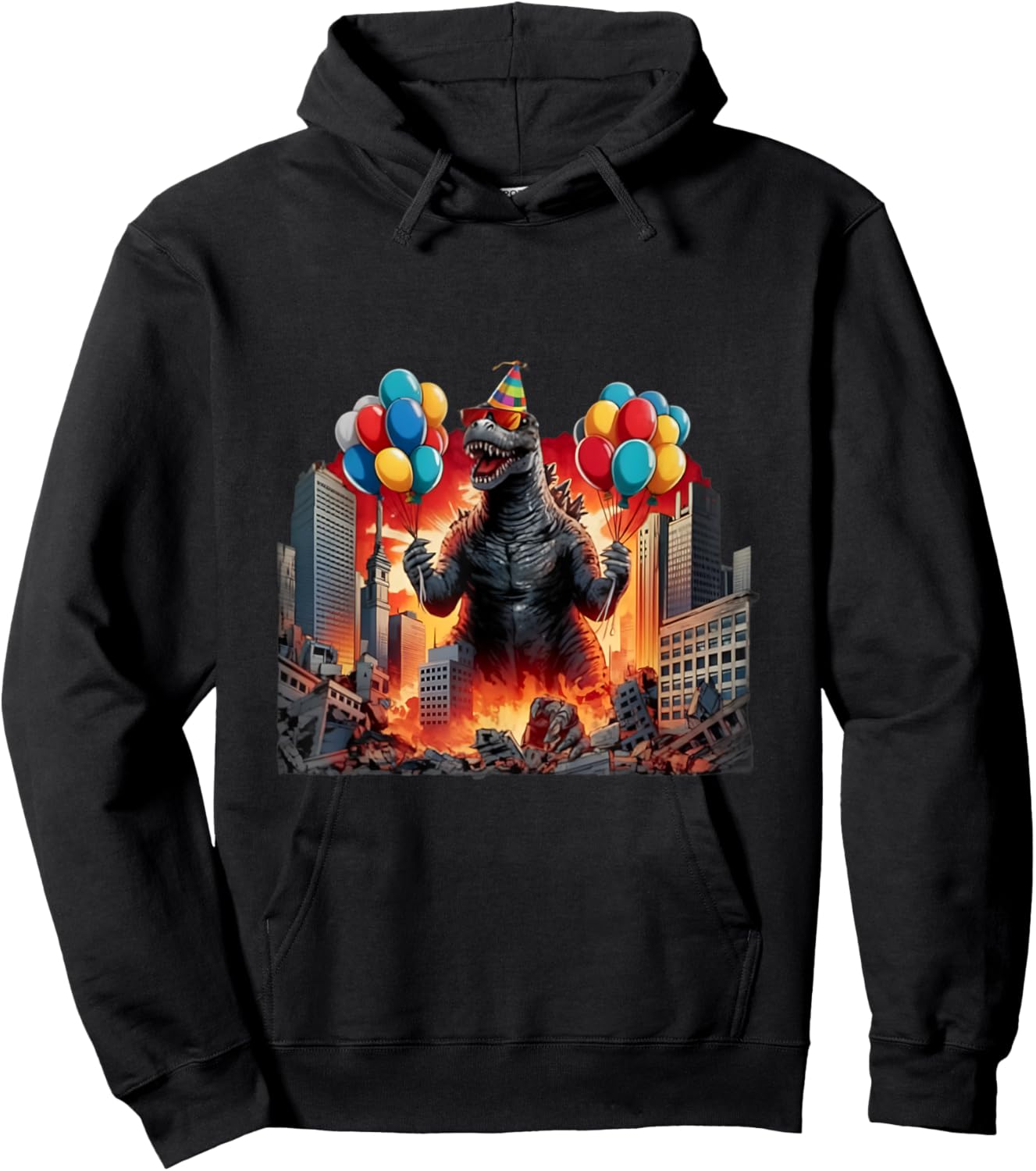 Kaiju Birthday Party Japan Monster Movie Bday Japanese Hoodie - Hoodie | Black