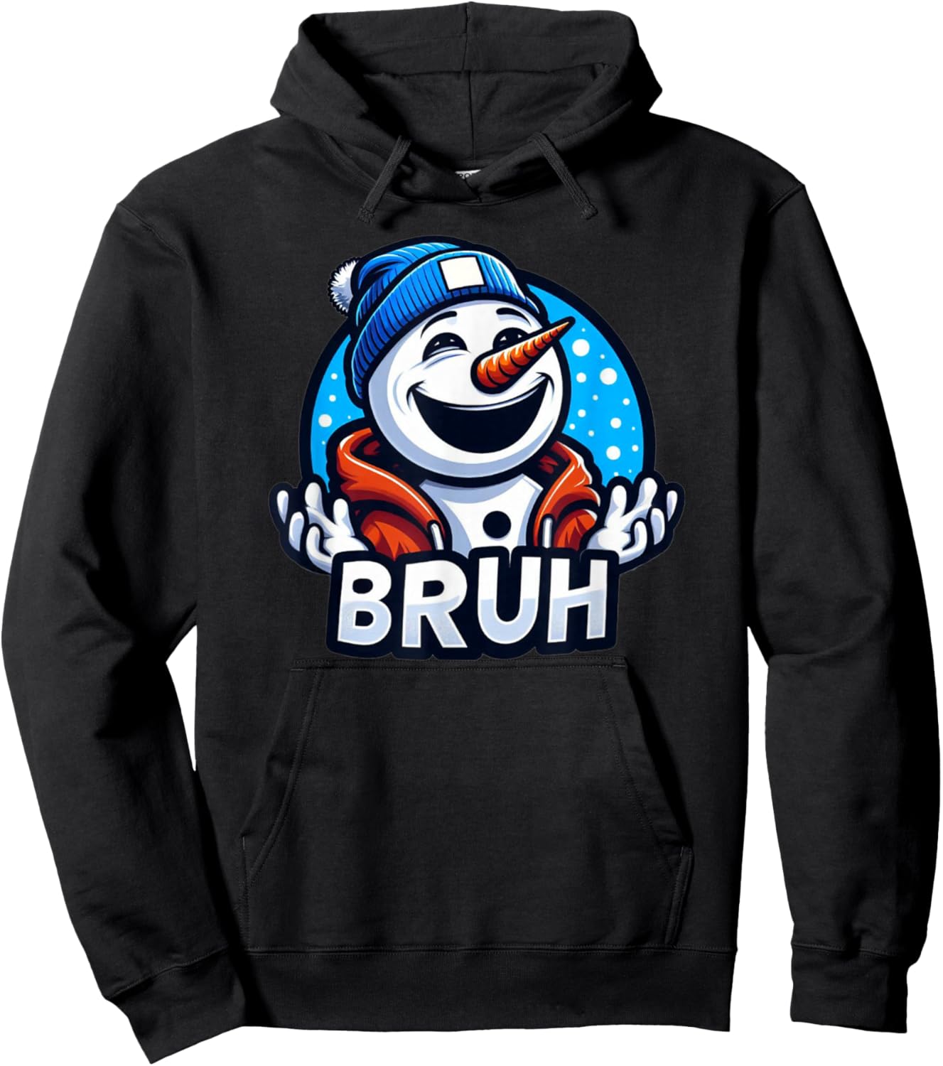 Cool Snowman Bruh Winter Gear Hoodie - Hoodie | Black