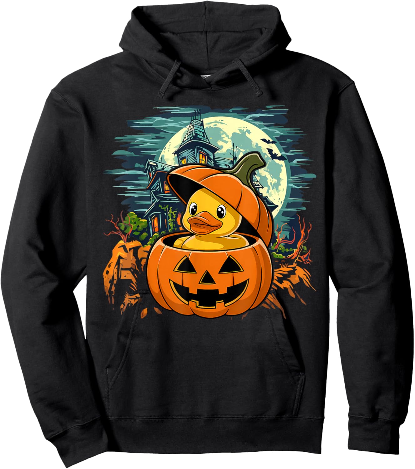 Rubber Duck Pumpkin - Funny Halloween Hoodie - Hoodie | Black