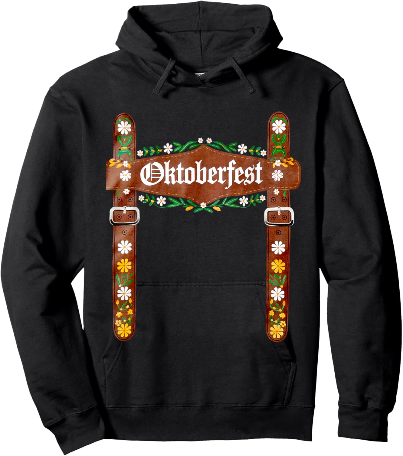 Oktoberfest Festival Lederhosen German Bavarian Costume Men Hoodie - Hoodie | Black