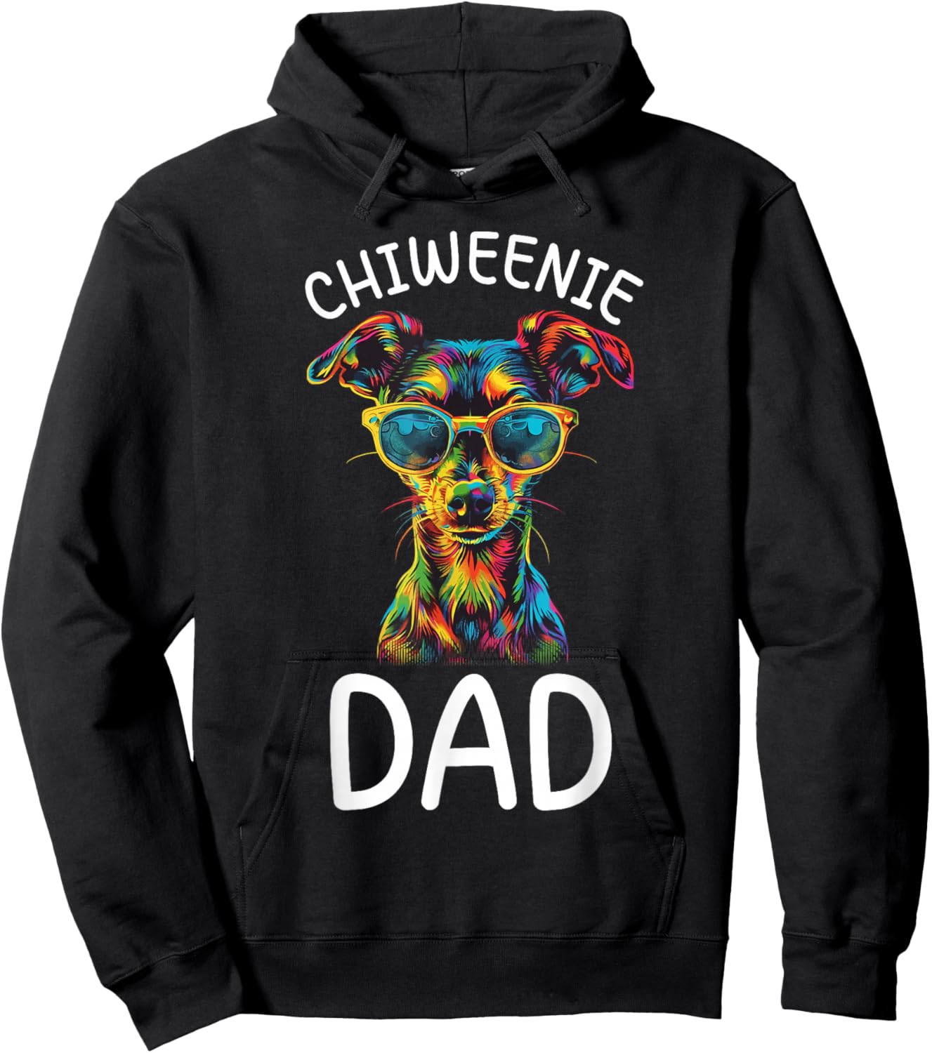 Chiweenie Lovers Design Chiweenie Dad Hoodie - Hoodie | Black