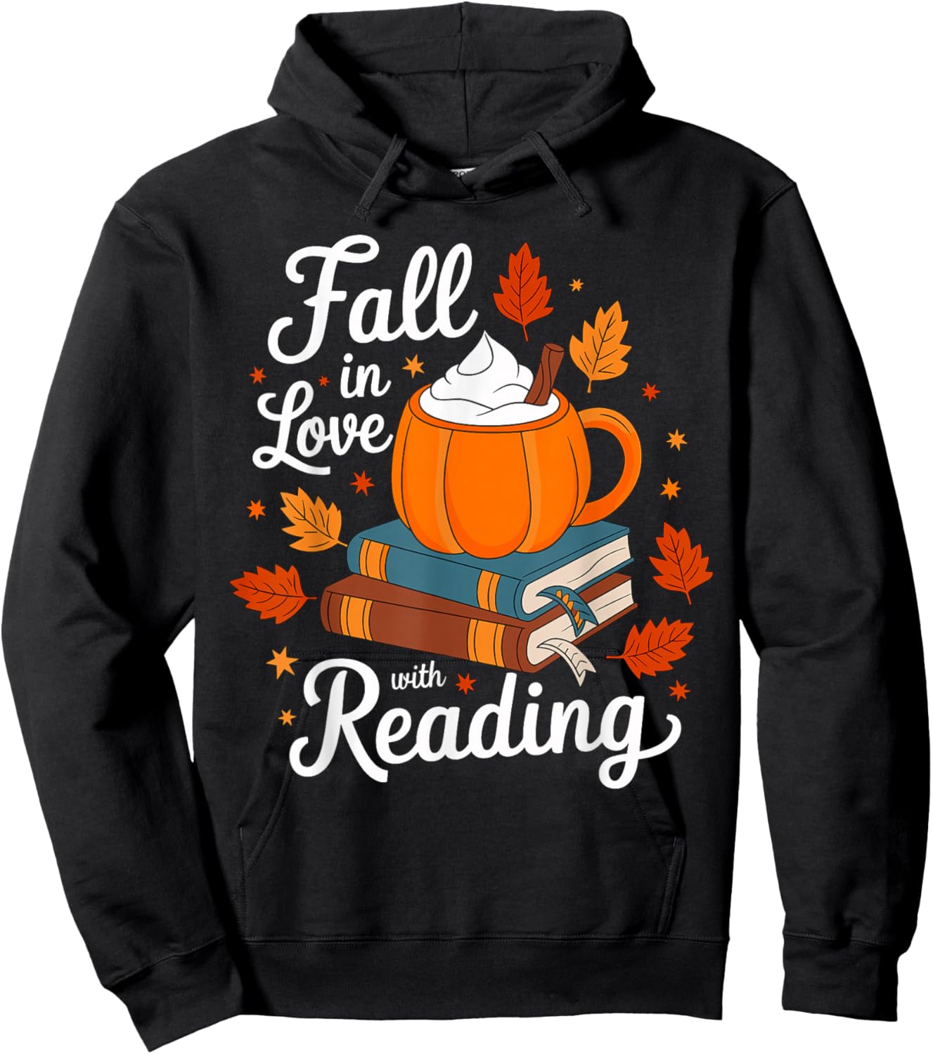 Fall in Love with Reading October Hoodie - Hoodie | Black