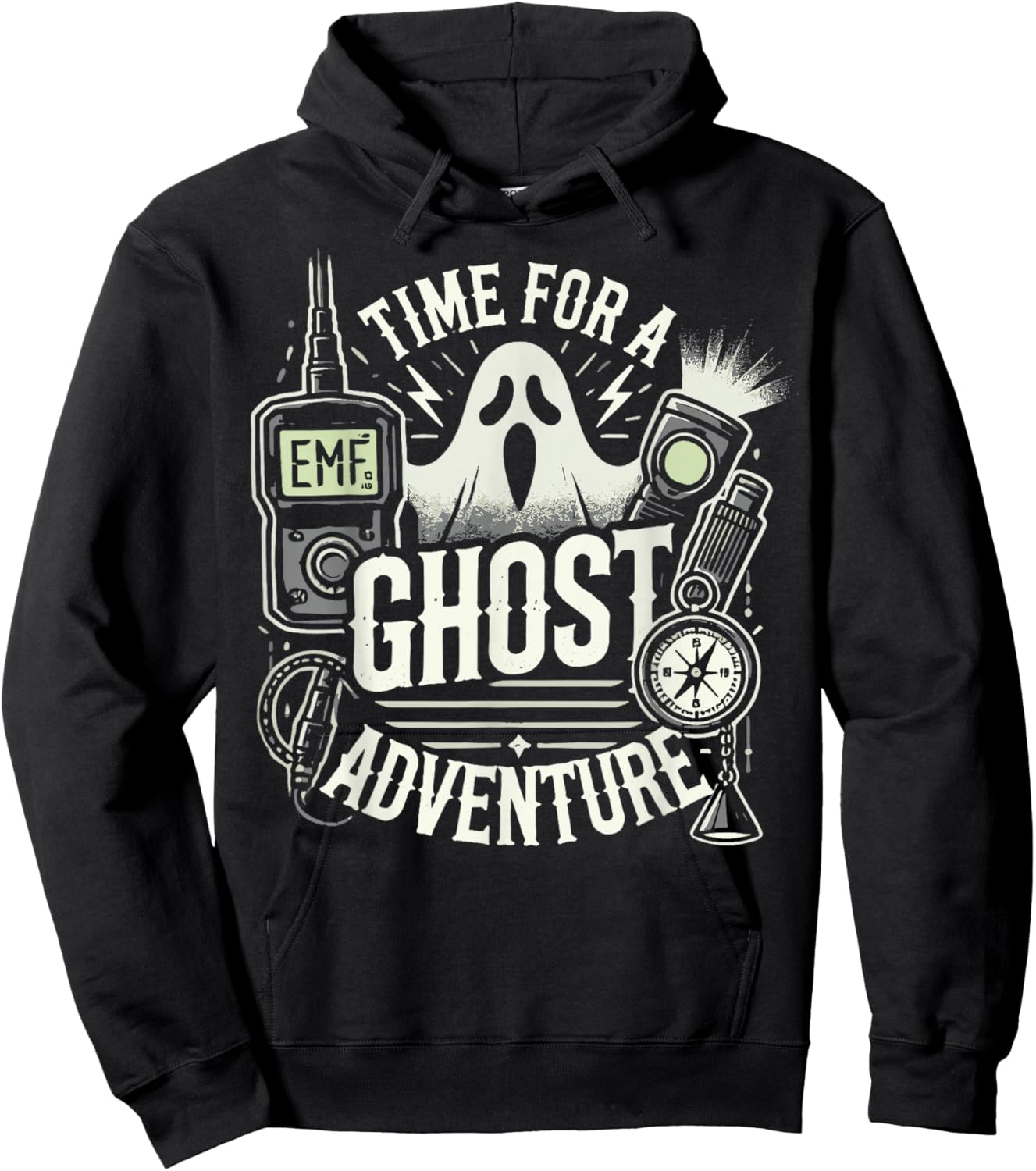 Ghost Hunting Adventures Quote Paranormal Investigator Hoodie - Hoodie | Black